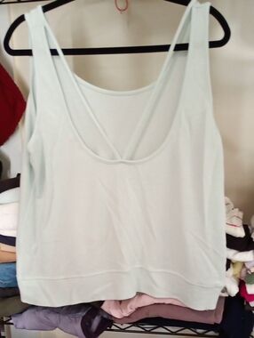 Athleta Light Mint Scoop Neck Tank with Double-Strap Back